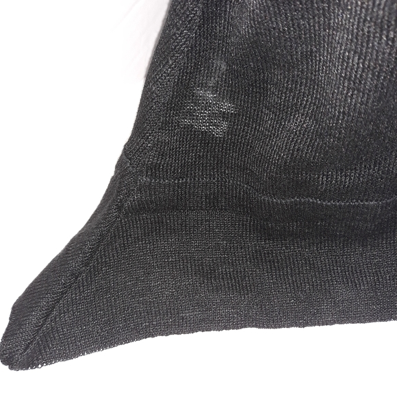 Lisa Todd Tank 100% Linen Scoop Neck 1X  Black Comfy Asymmetrical Hem NEW - Picture 8 of 15